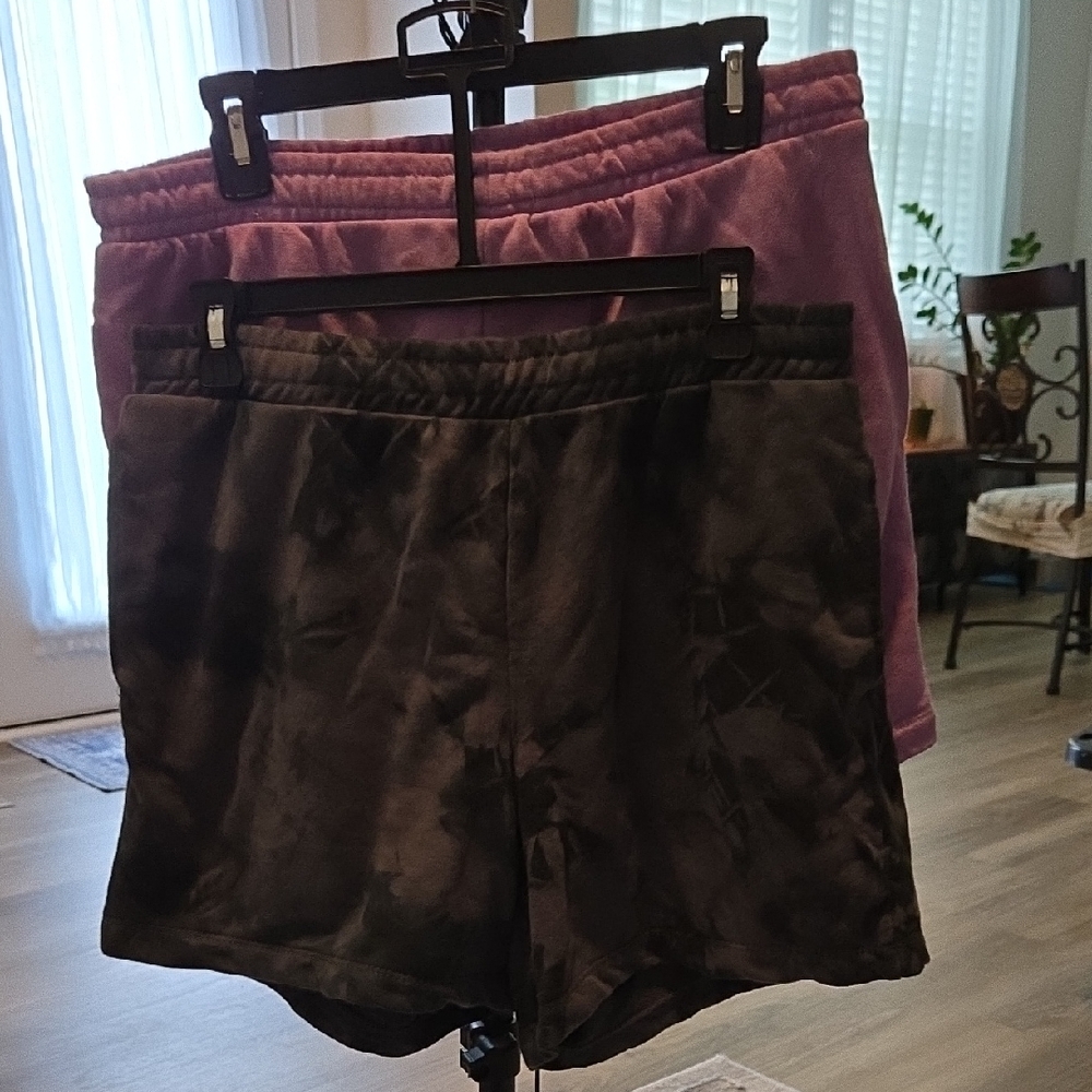 Members Mark XL High-Waist Lounge Shorts in Black and Plum